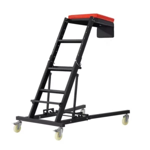 Sommier de Mécanicien Surélevé Chariot de Mécanicien Haut Profil Hauteur Réglable 122-193 cm Charge 181 kg Escabeau de Travail pour Accès Facile au Moteur Auto Camion Tracteur Pick-up
