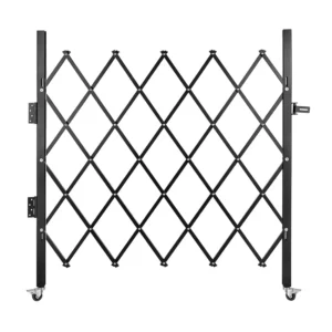 Porte de sécurité pliante simple, porte pliante de 122 cm de haut x 168 cm de large, porte de sécurité accordéon en acier, porte de sécurité extensible