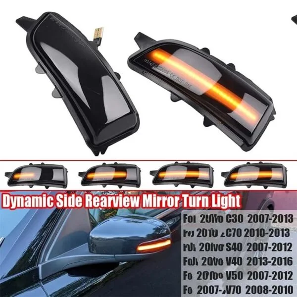 Clignotant Dynamique LED de rétroviseur latéral pour Volvo S80 C30 C70 S40 S60…