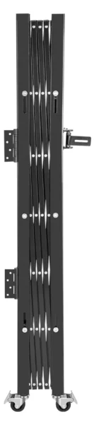 Porte de sécurité pliante simple, porte pliante de 122 cm de haut x 168 cm de large, porte de sécurité accordéon en acier, porte de sécurité extensible