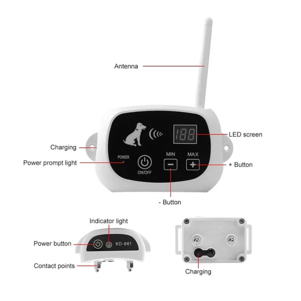 Clôture Électronique Sans Fil pour chien KD-661
